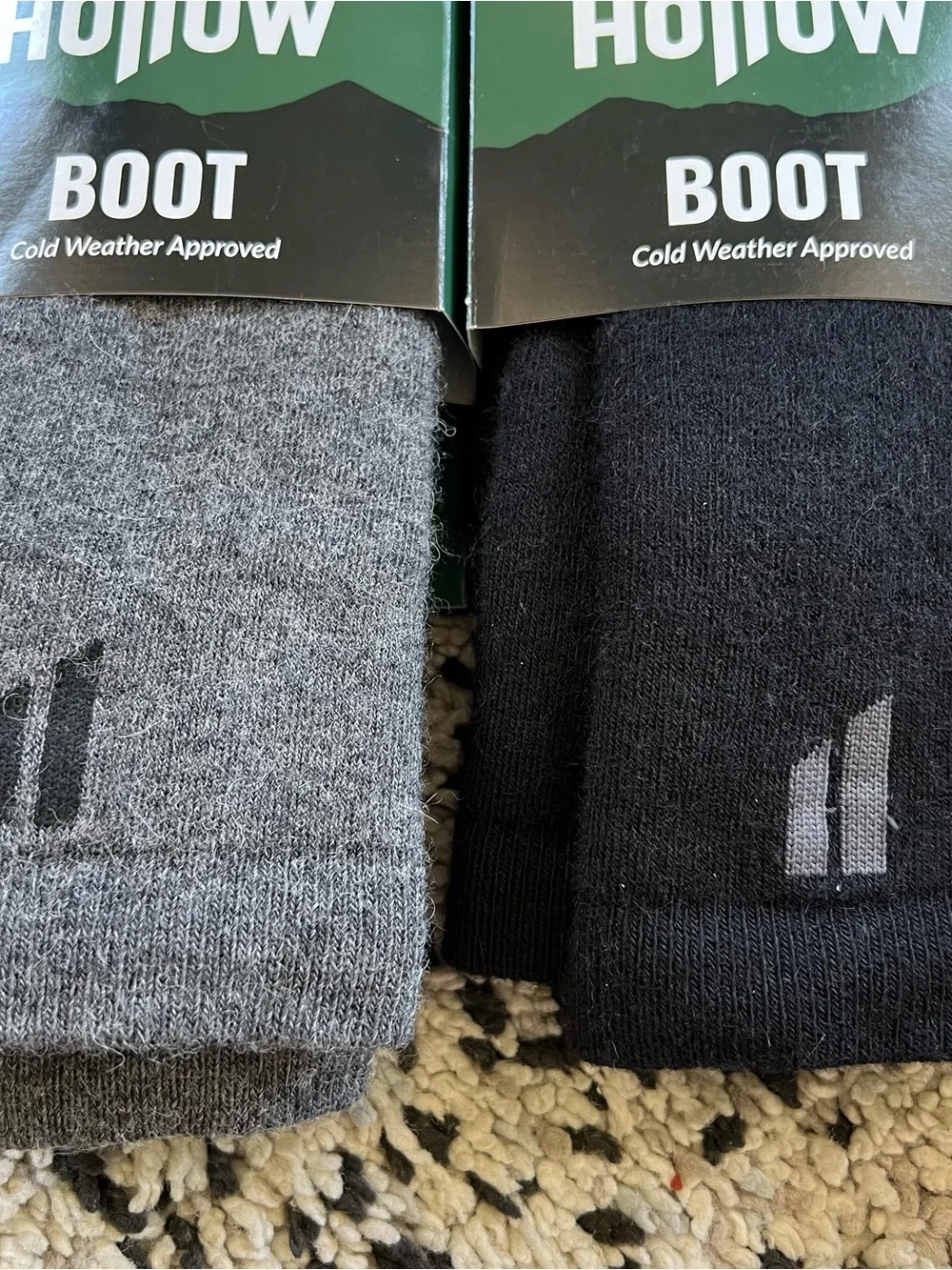 Hollow Alpaca Socks Boot Lot of 3 Pair Grey Black Size XL